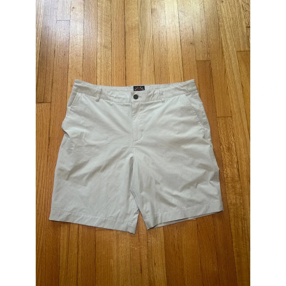 Faherty All Day Shorts Mens 34 Light Gray Hybrid Stretch Chino 9